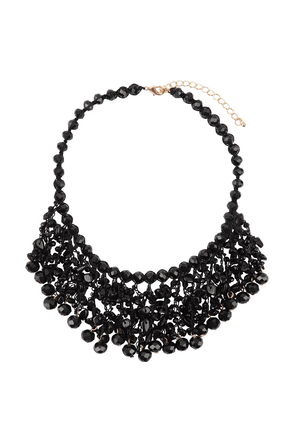 GLASS BEADS STATEMENT BIB NECKLACE