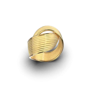 Gold Embrace Ring Modern and Classic Shape