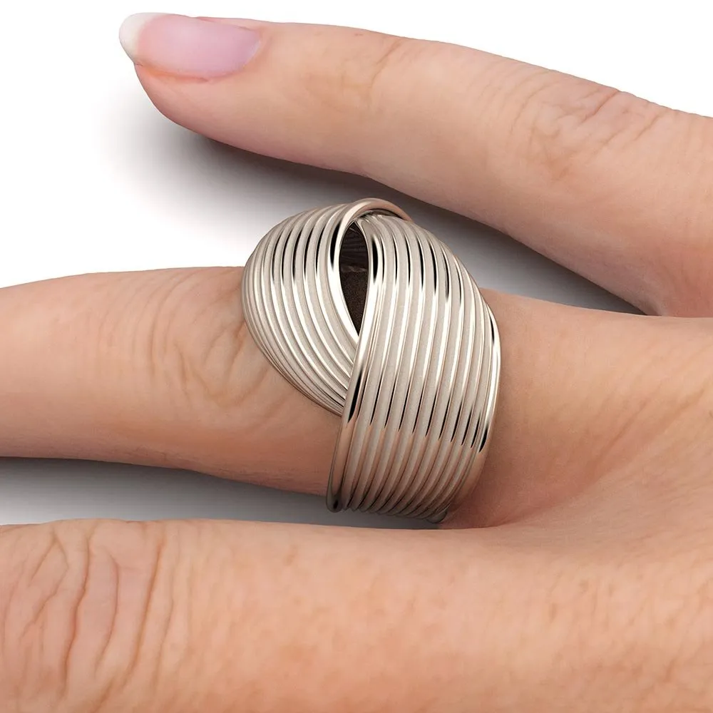 Gold Embrace Ring Modern and Classic Shape