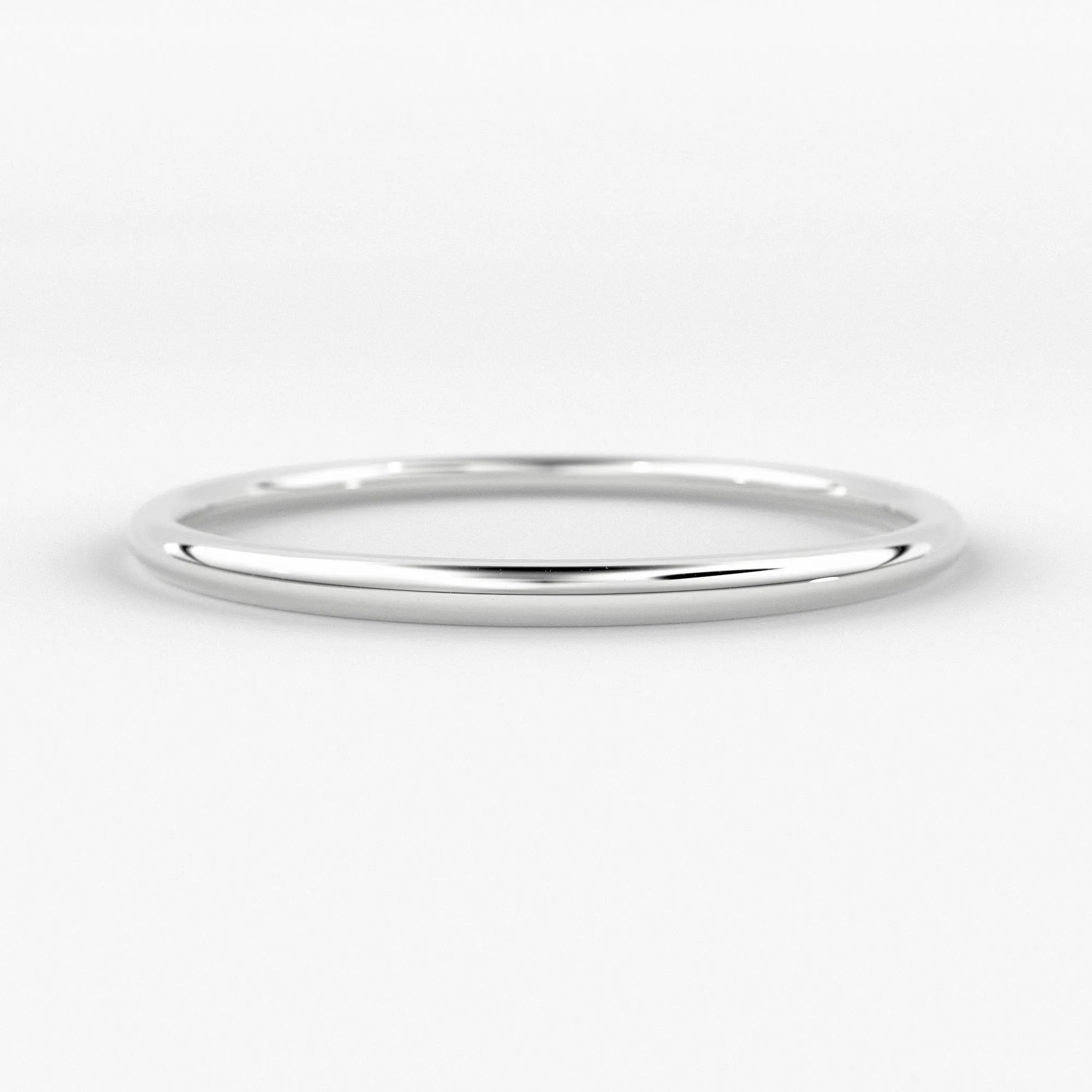 Gold Ring / 18K Solid Gold Round Wedding Band / 1.5 MM Yellow Gold Ring / Dainty Stacking Ring / Simple Delicate Ring / Thin wedding band