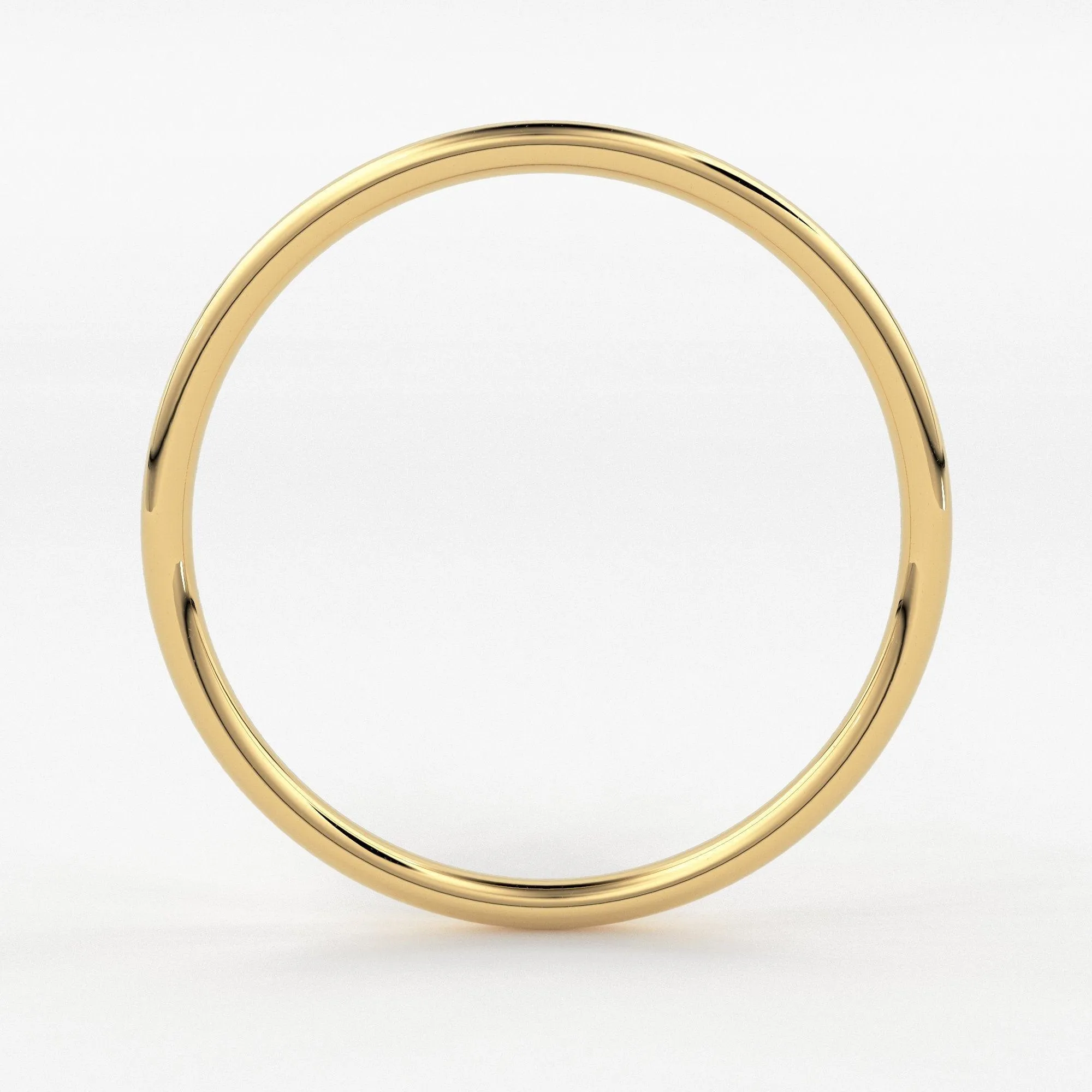 Gold Ring / 18K Solid Gold Round Wedding Band / 1.5 MM Yellow Gold Ring / Dainty Stacking Ring / Simple Delicate Ring / Thin wedding band