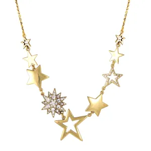 GOLD STAR CRYSTAL  NECKLACES #200GD1201 (5B1)