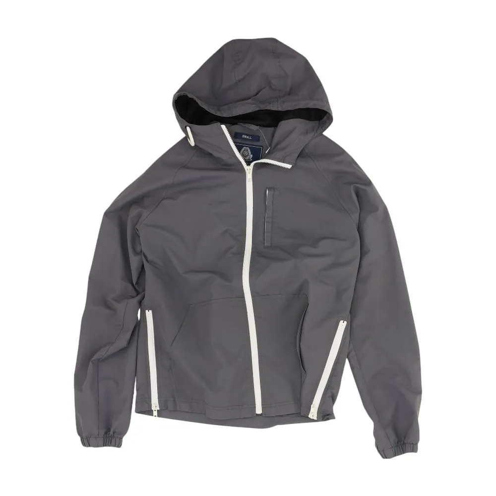Gray Solid Rain Jacket