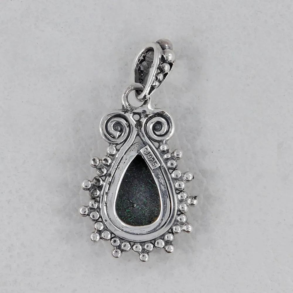 Green Uvarovite Silver Pendant