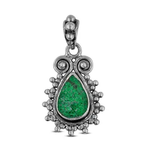 Green Uvarovite Silver Pendant
