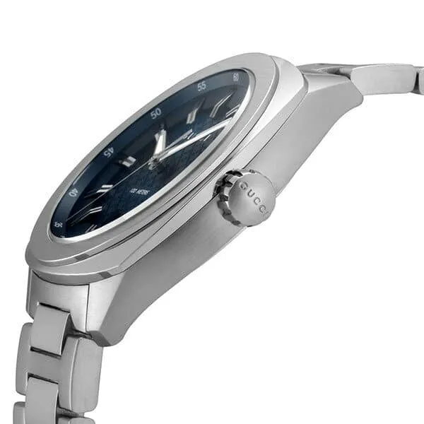 Gucci GG2570 Silver Stainless Steel Blue Dial Quartz Watch for Gents - YA142314