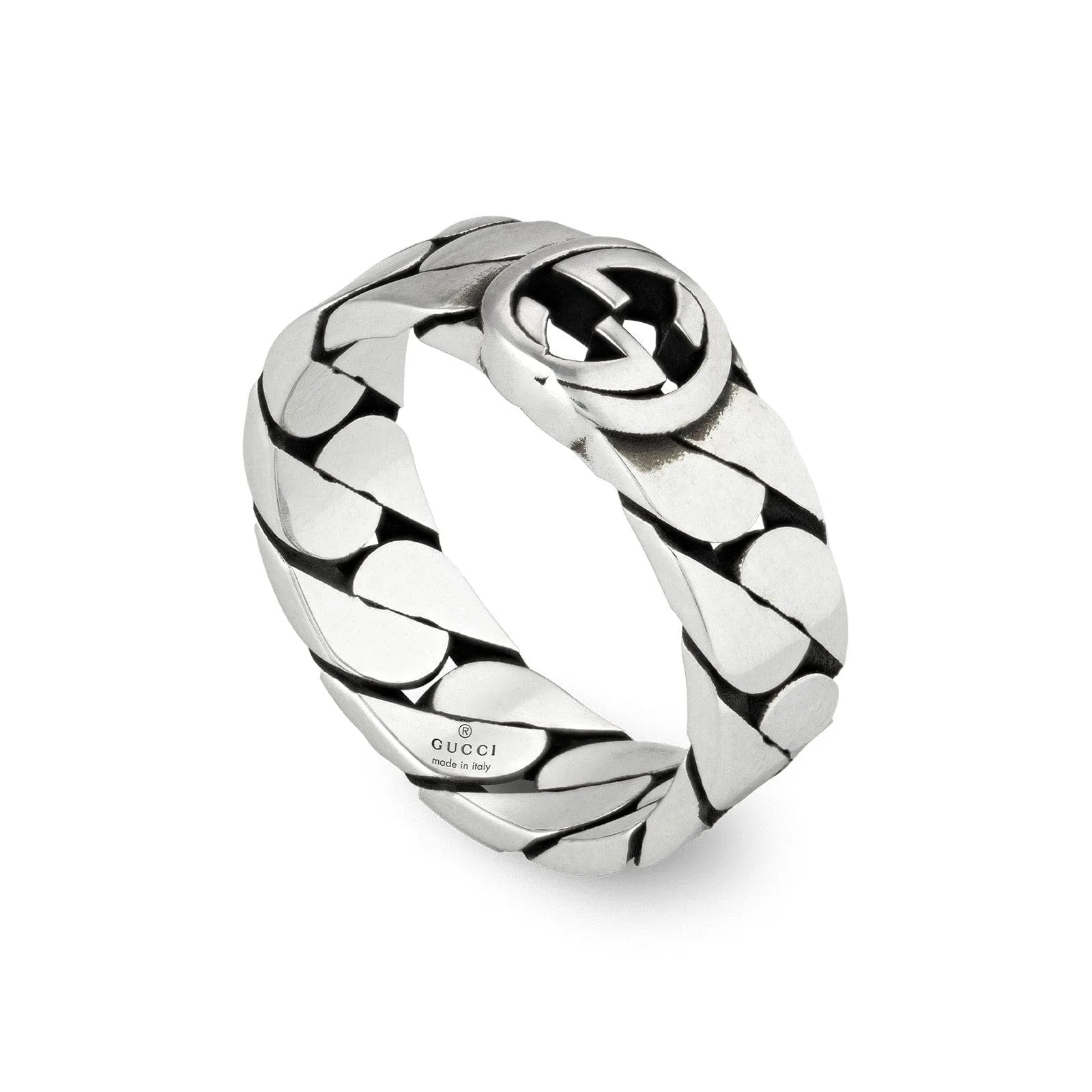 Gucci Silver Interlocking G Ring 6mm