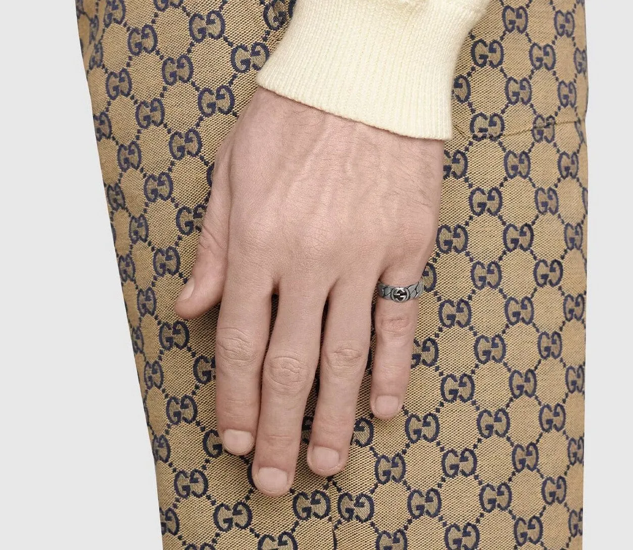 Gucci Silver Interlocking G Ring 6mm