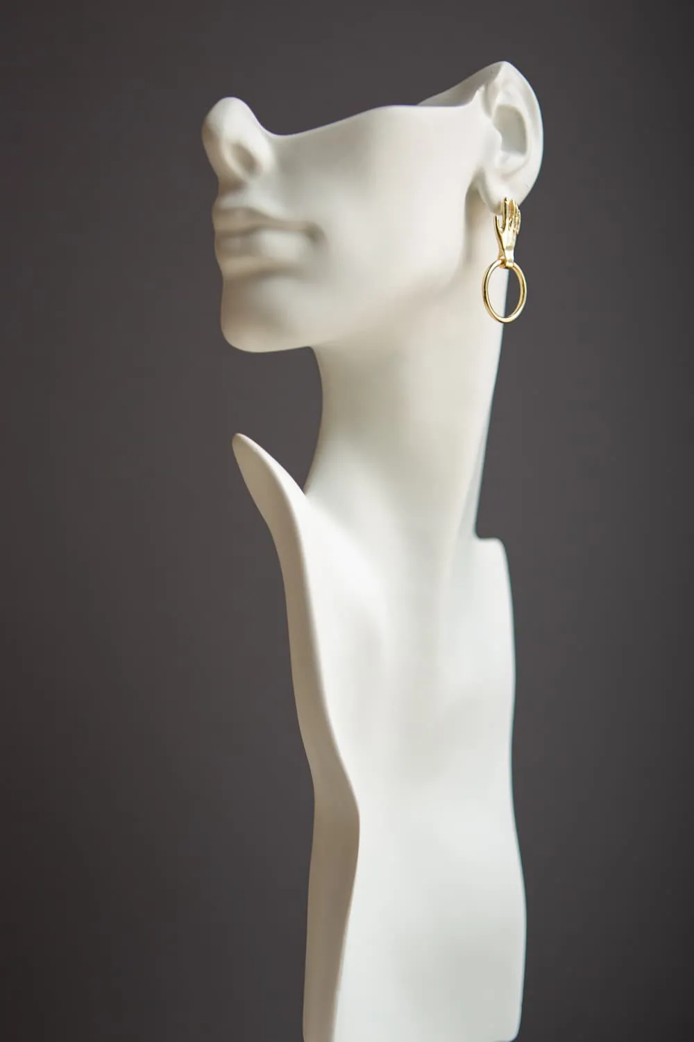 Hand Hoop Stud Earrings
