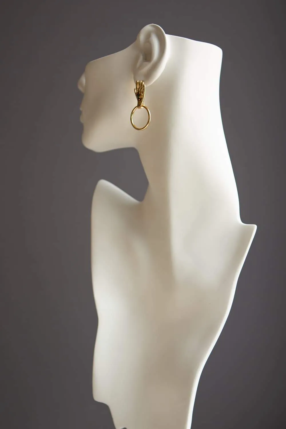Hand Hoop Stud Earrings