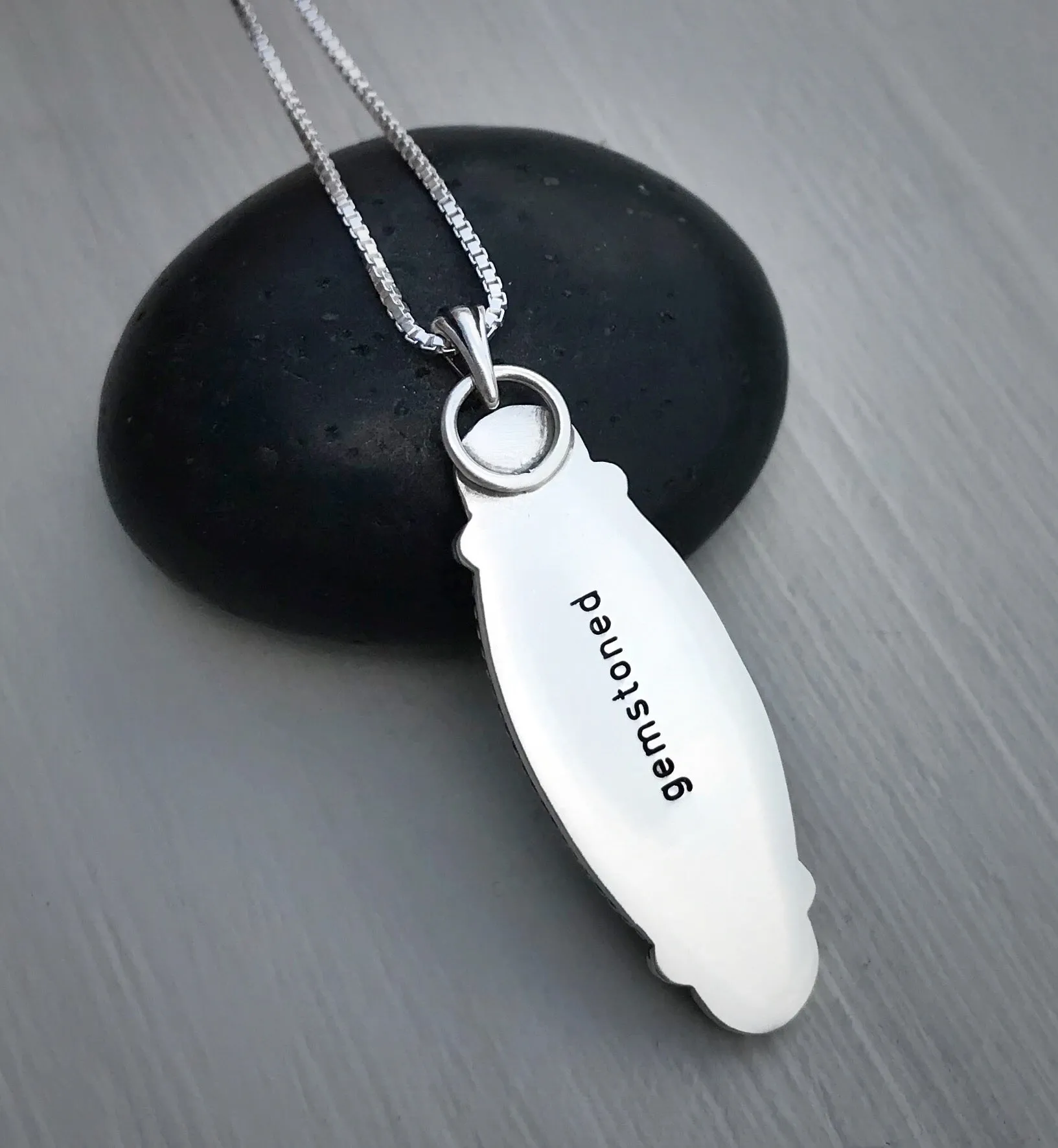 Hand Stamped Kingman Pendant