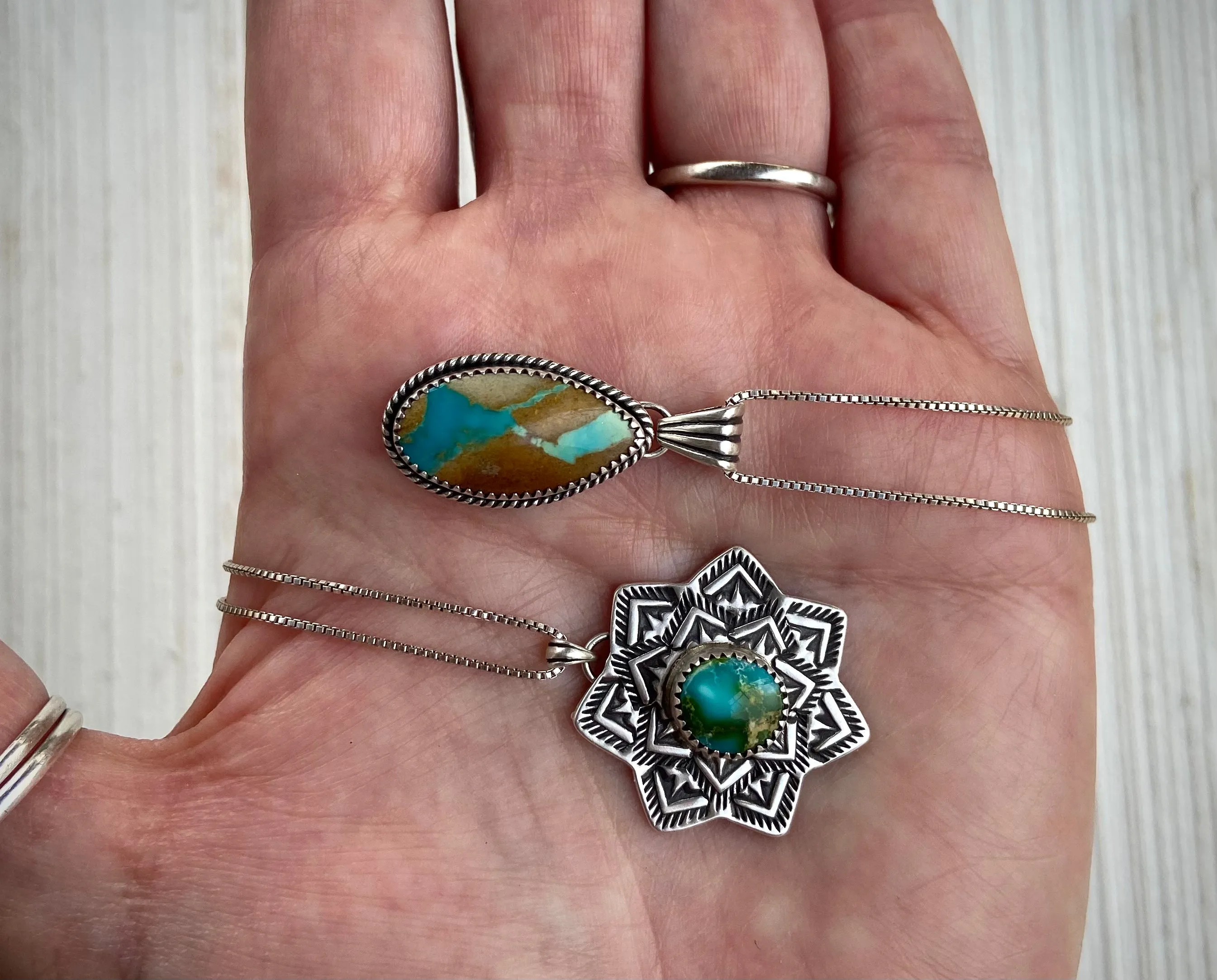 Hand Stamped Sonoran Gold Mandala Pendant