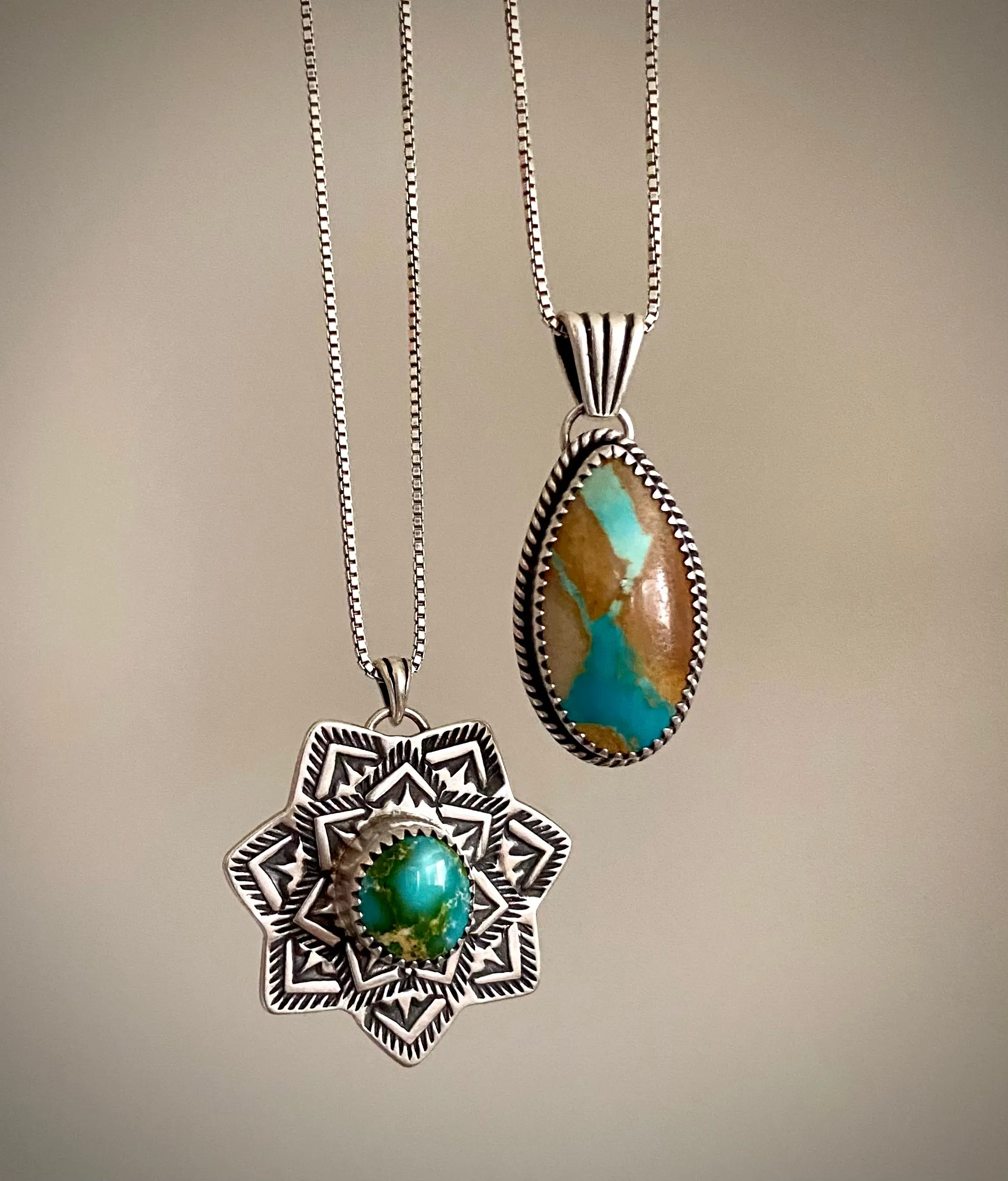 Hand Stamped Sonoran Gold Mandala Pendant