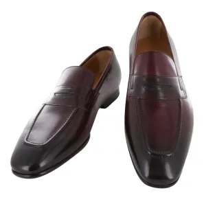 Handmade Maroon Leather Moccasins for Men
