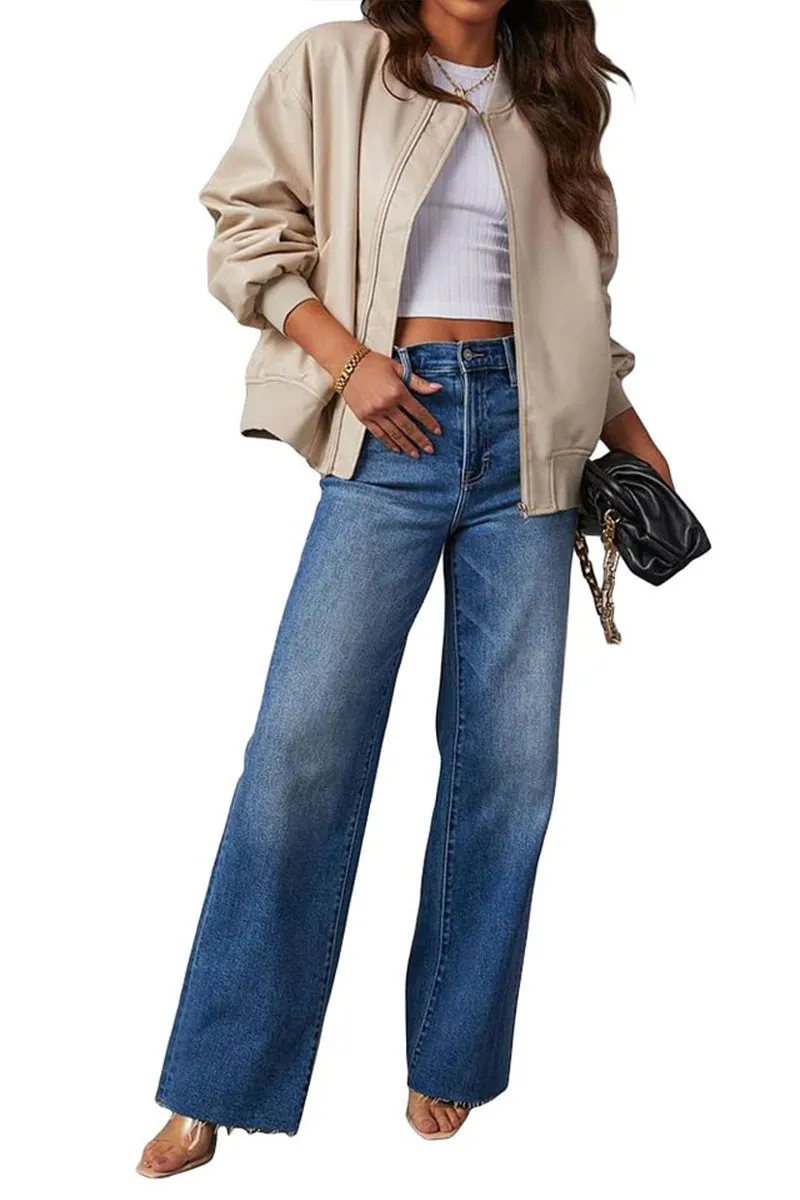 HCS1132 Bold Impact Faux Leather Jacket Outerwear