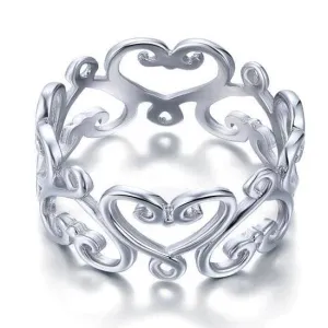 Heart Ring Band Wedding Band Jewelry