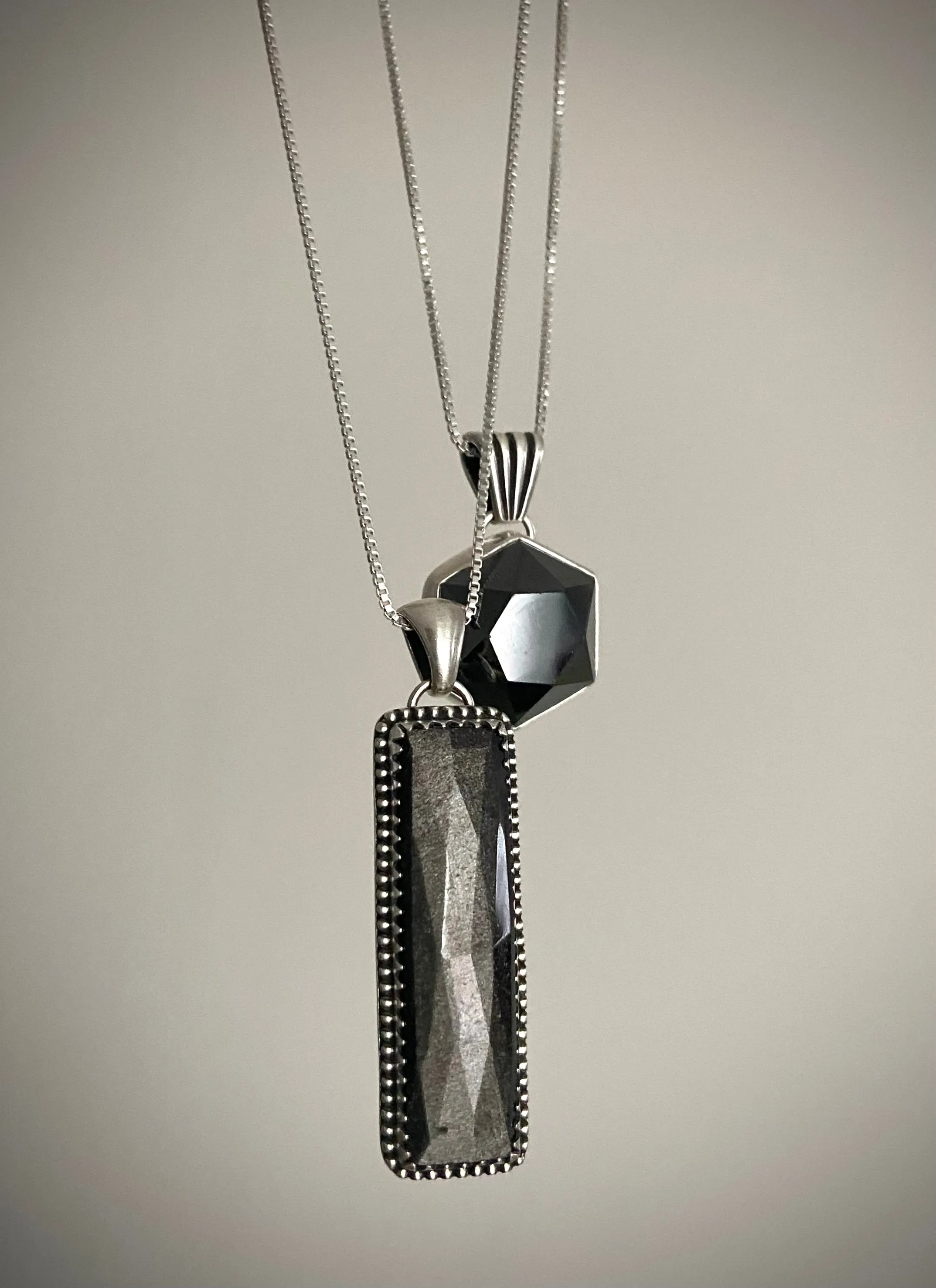 Hematite Hexagon Pendant