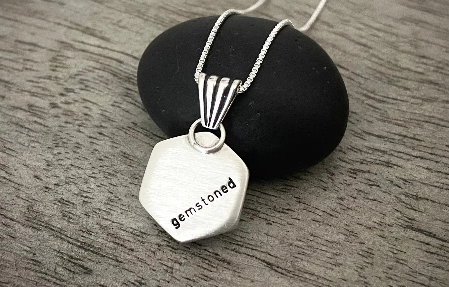Hematite Hexagon Pendant
