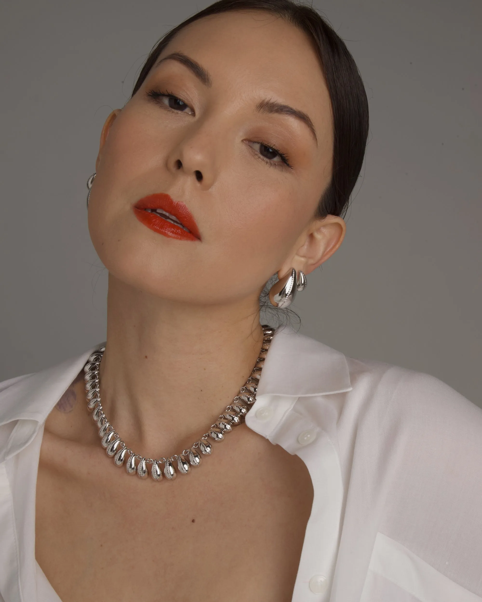Hera Drop Necklace (Silver)