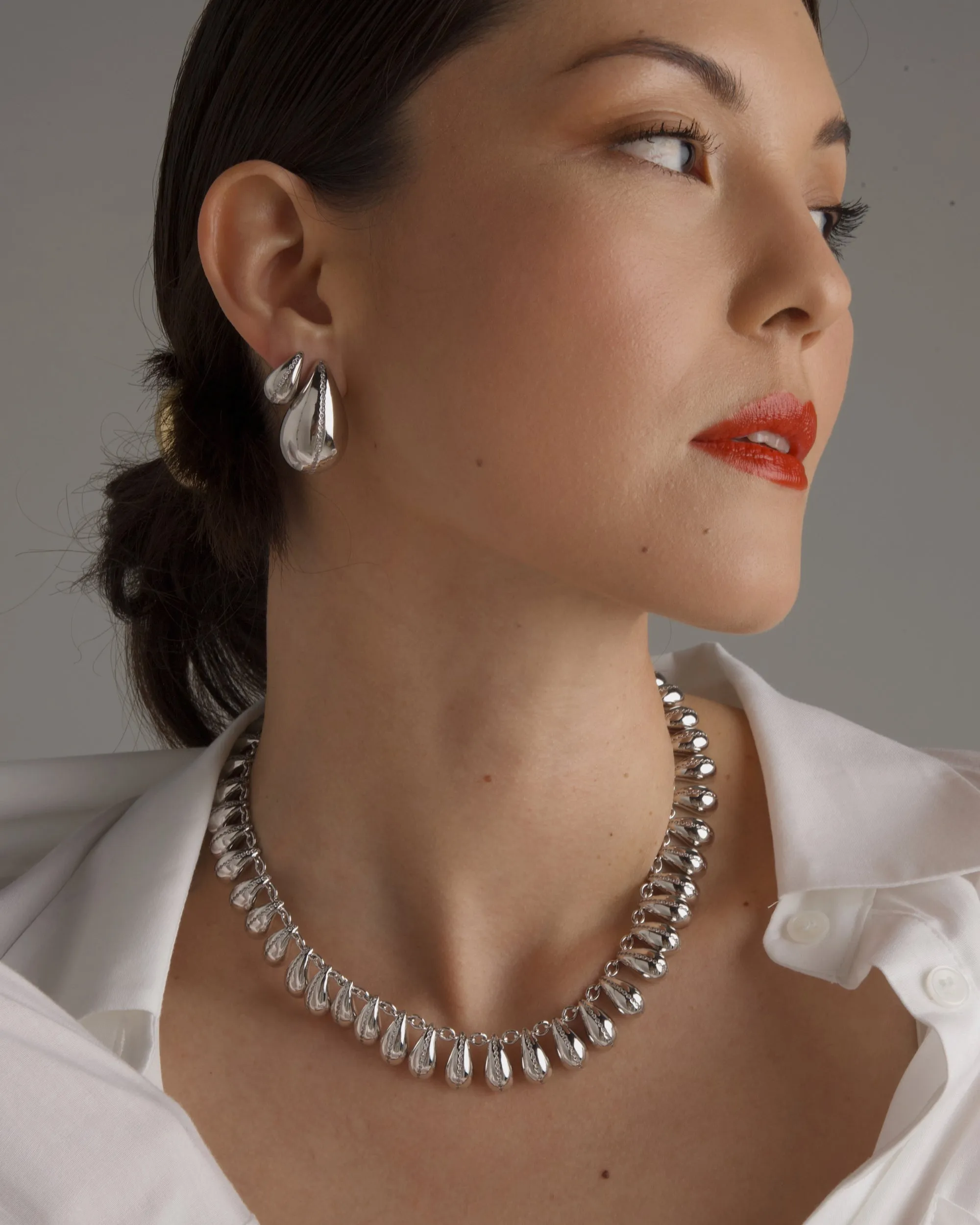 Hera Drop Necklace (Silver)