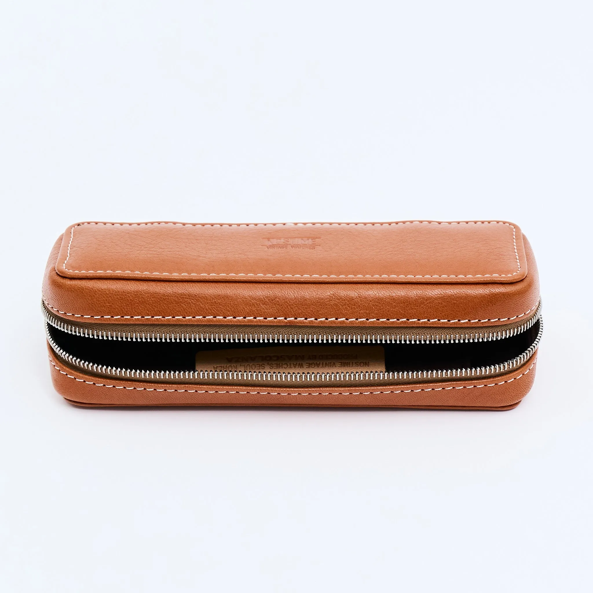 HONEY TAN DUO POUCH FOR TWO WATCHES
