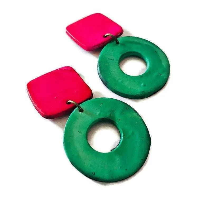Hoop Statement Earrings- "Holly"