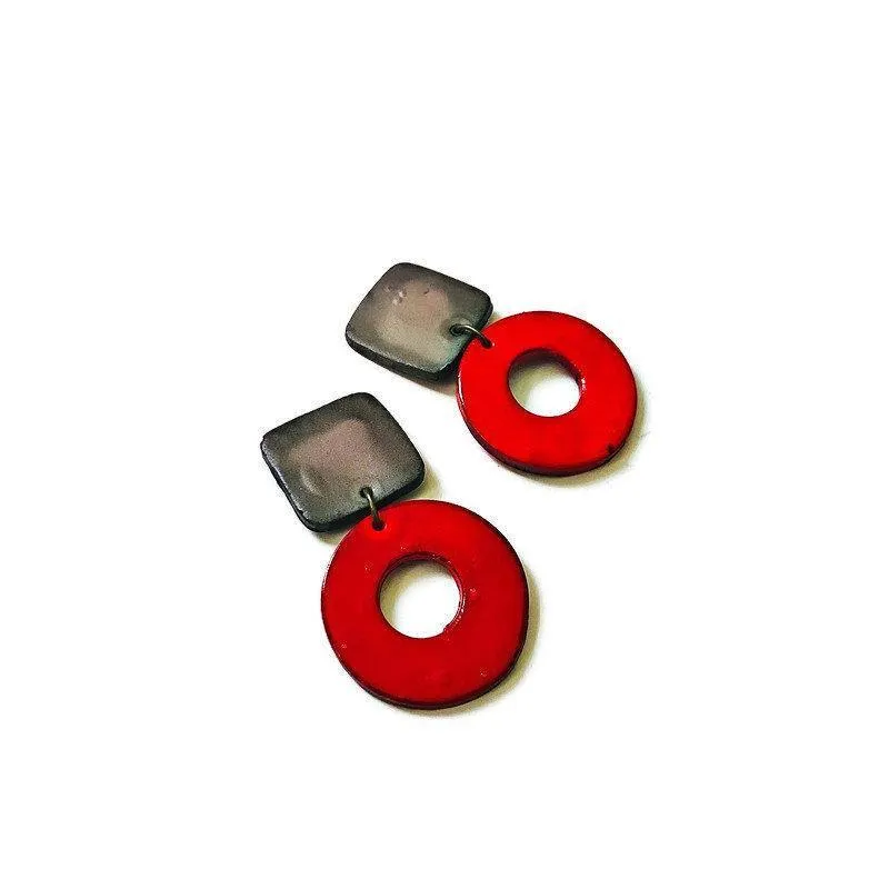 Hoop Statement Earrings- "Holly"