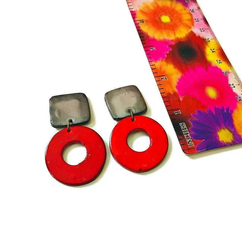 Hoop Statement Earrings- "Holly"