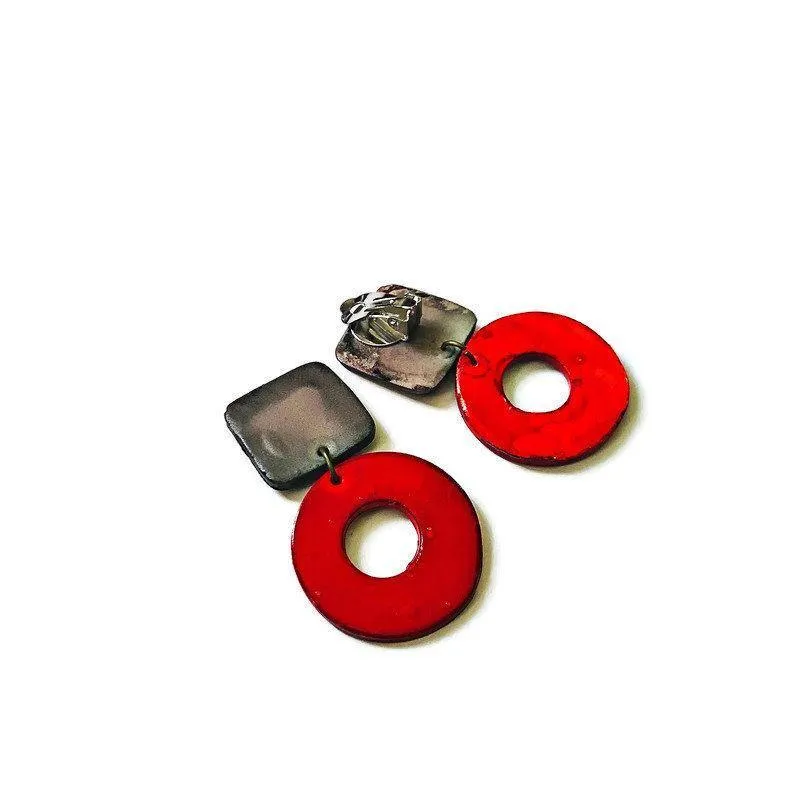 Hoop Statement Earrings- "Holly"