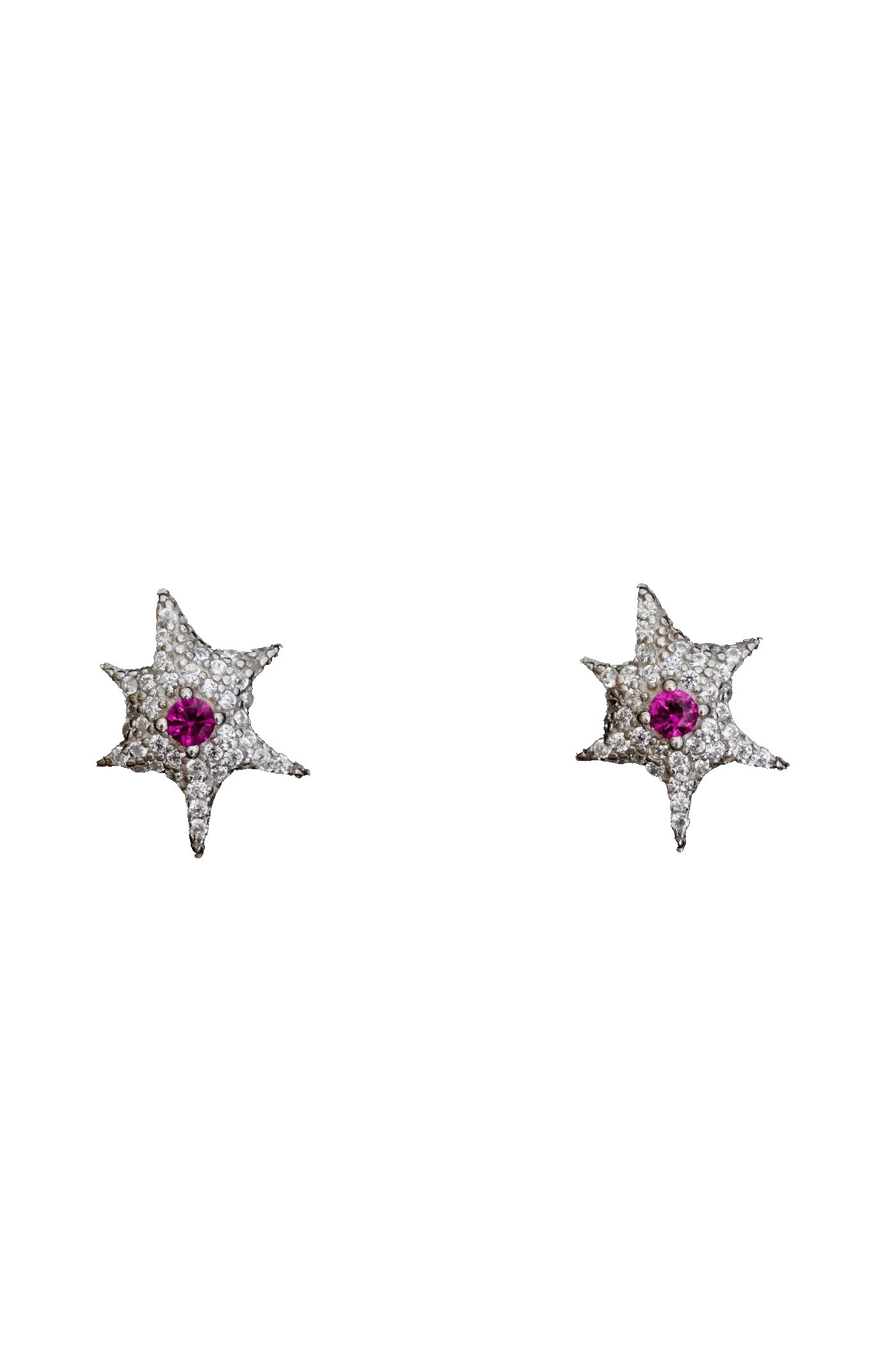 HOT PINK STARBURST STUDS