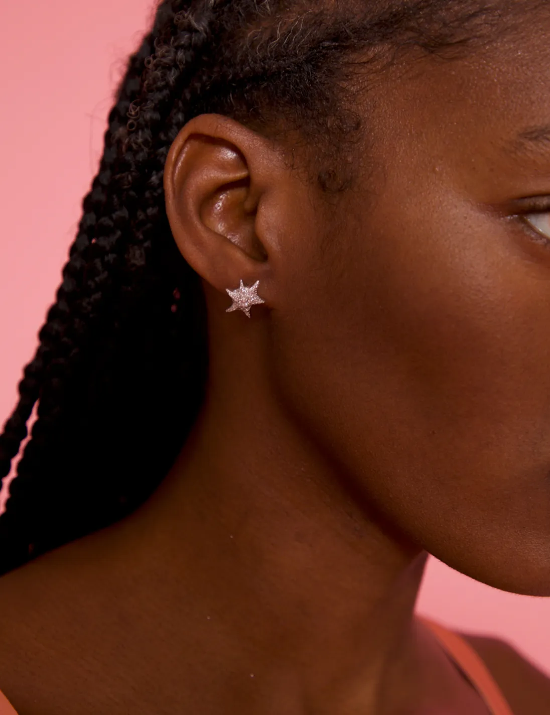 HOT PINK STARBURST STUDS