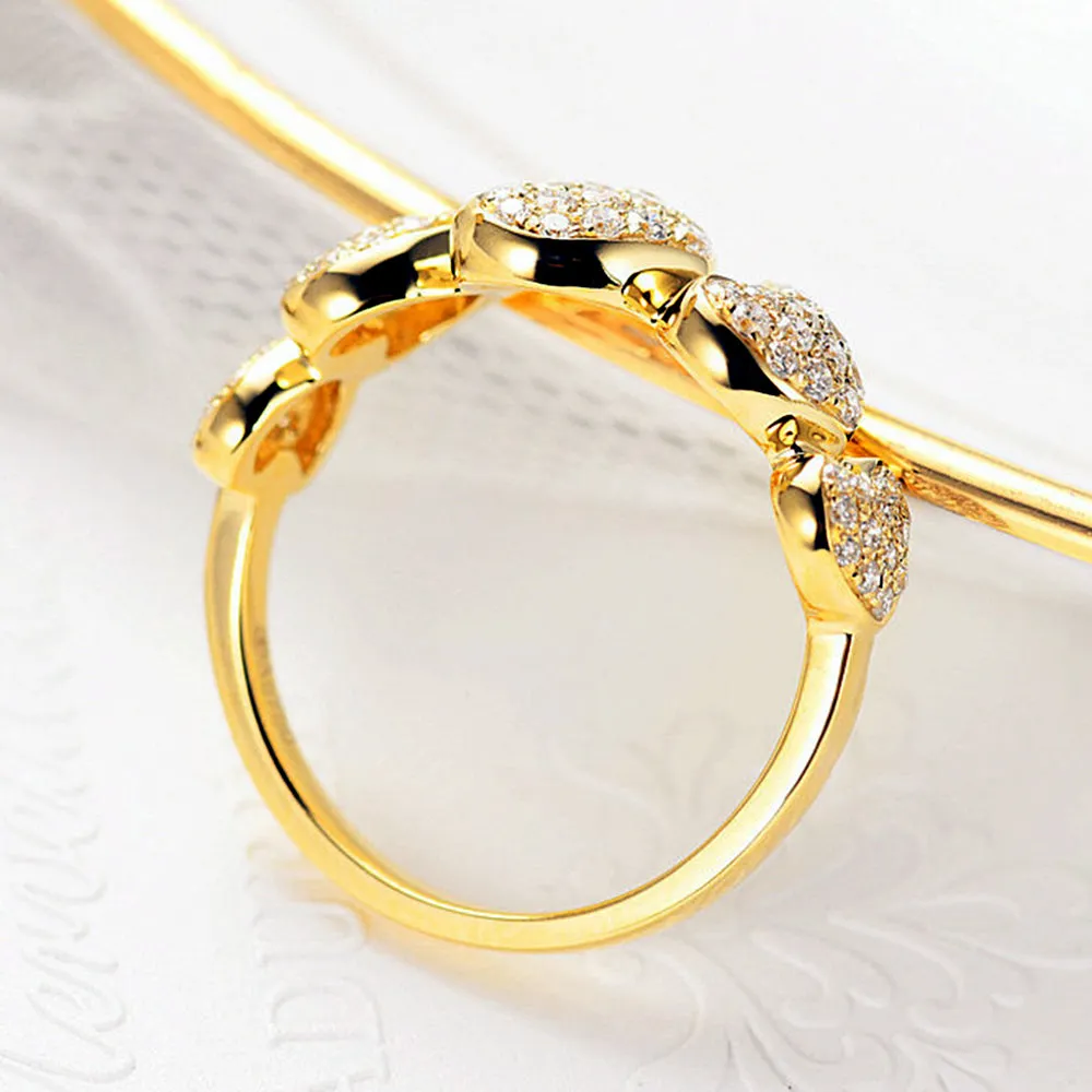 HX Diamond Love Hearts Ring
