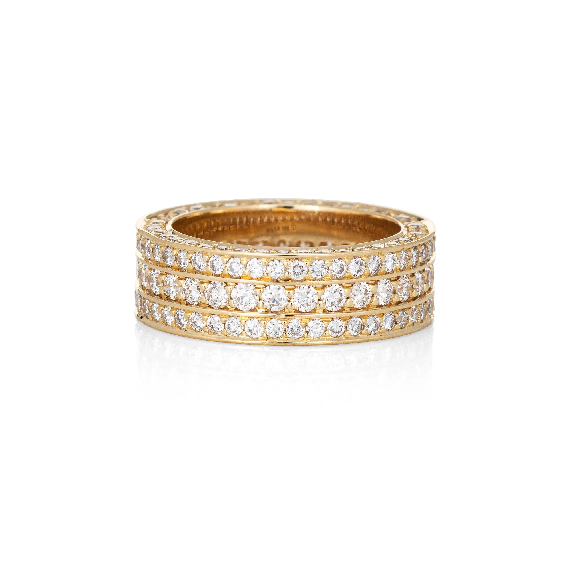 IF & Co Massimo 1 Row Diamond Eternity Ring 7 Estate 18k Gold Ben Baller Jewelry