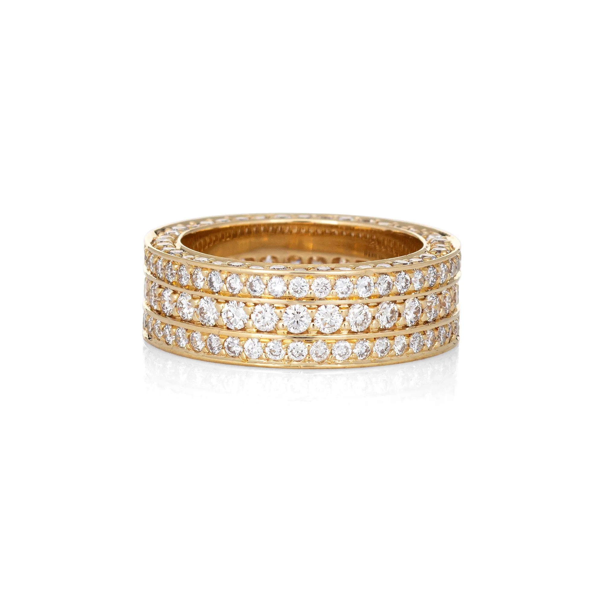 IF & Co Massimo 1 Row Diamond Eternity Ring 7 Estate 18k Gold Ben Baller Jewelry