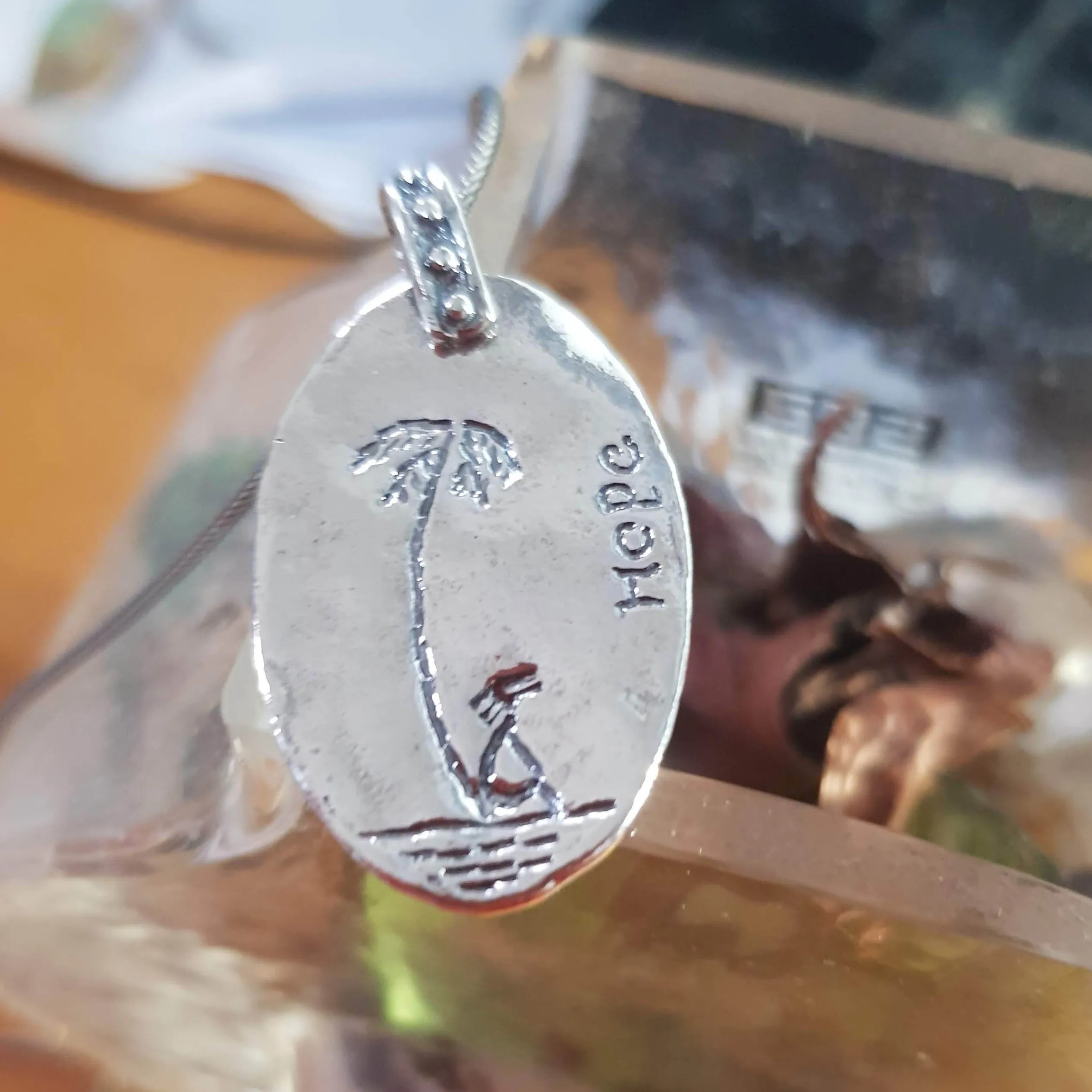 Israeli Jewelry Silver necklace for woman HOPE silver necklace