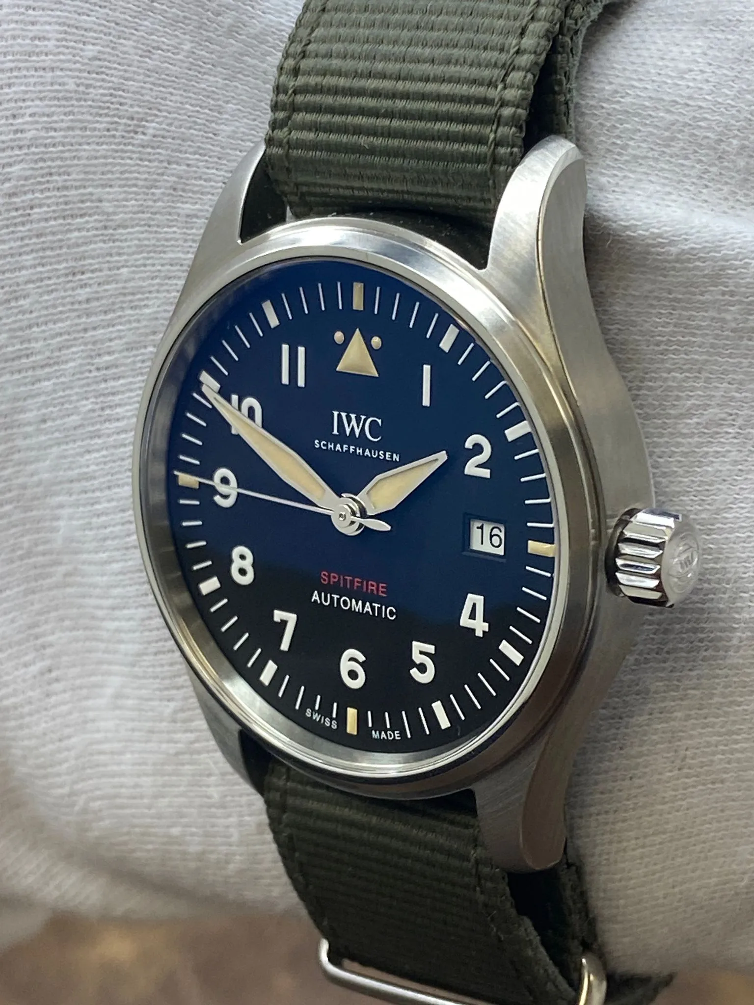 IWC Spitfire 39mm IW326801 Black Dial Automatic Men's Watch