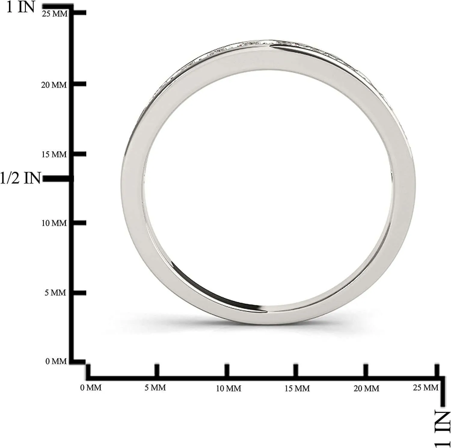JewelMore 1/4ct TDW 14k Diamond Anniversary Band (H-I, I2-I3) White Gold, Yellow Gold & Rose Gold