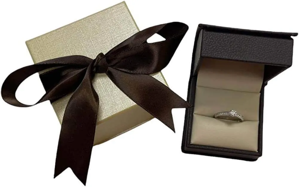 JewelMore 1/4ct TDW 14k Diamond Anniversary Band (H-I, I2-I3) White Gold, Yellow Gold & Rose Gold