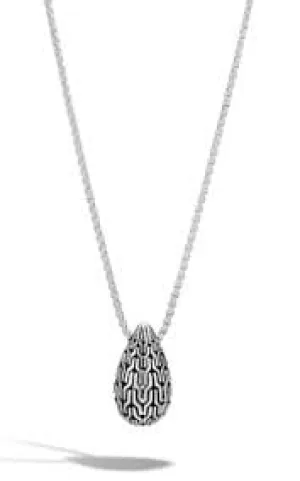 John Hardy Silver Chain Pendant on Box Chain