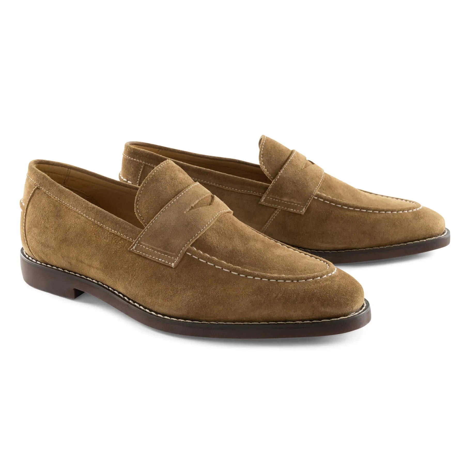 Johnnie-O J-Flex Suede Penny Loafer - Whiskey