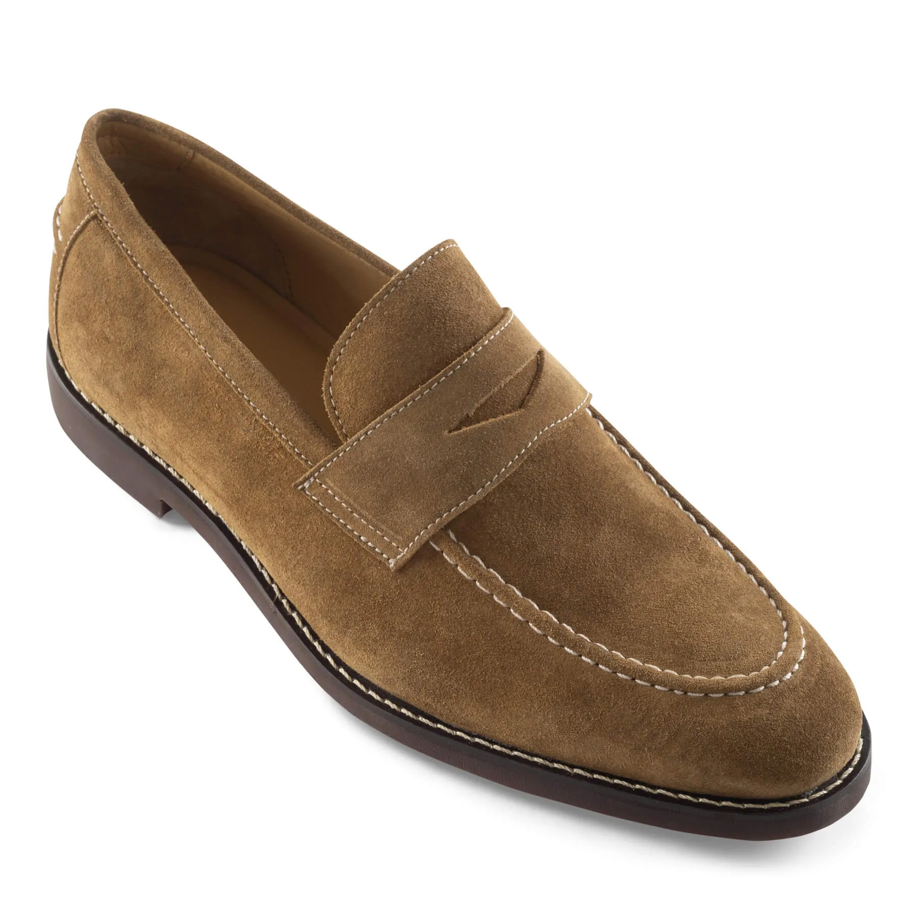 Johnnie-O J-Flex Suede Penny Loafer - Whiskey