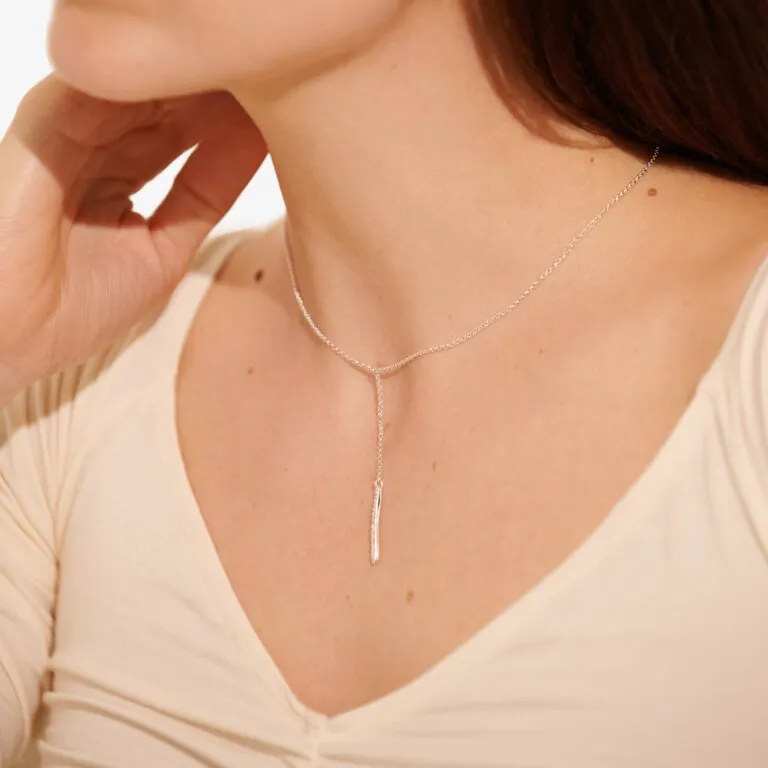 Joma Afterglow Silver Lariat Necklace