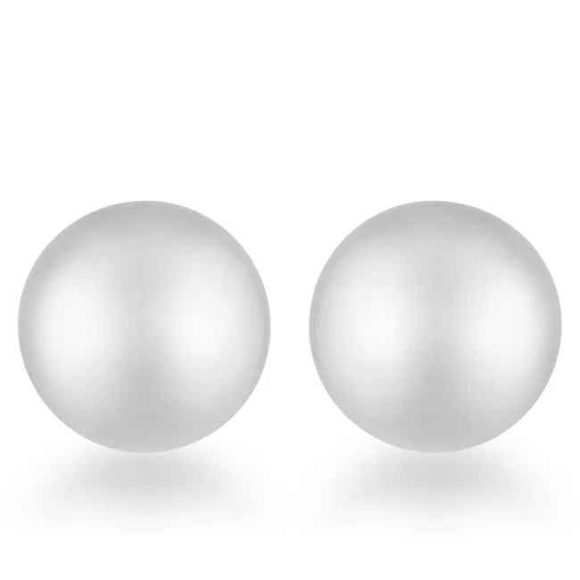 Julie Rhodium Sphere Stud Earrings