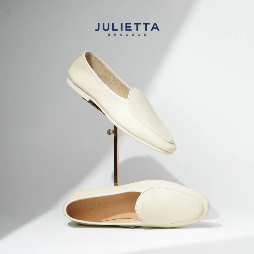 JULIETTA - Belgian Loafer Calfskin : Beige (Unlined)