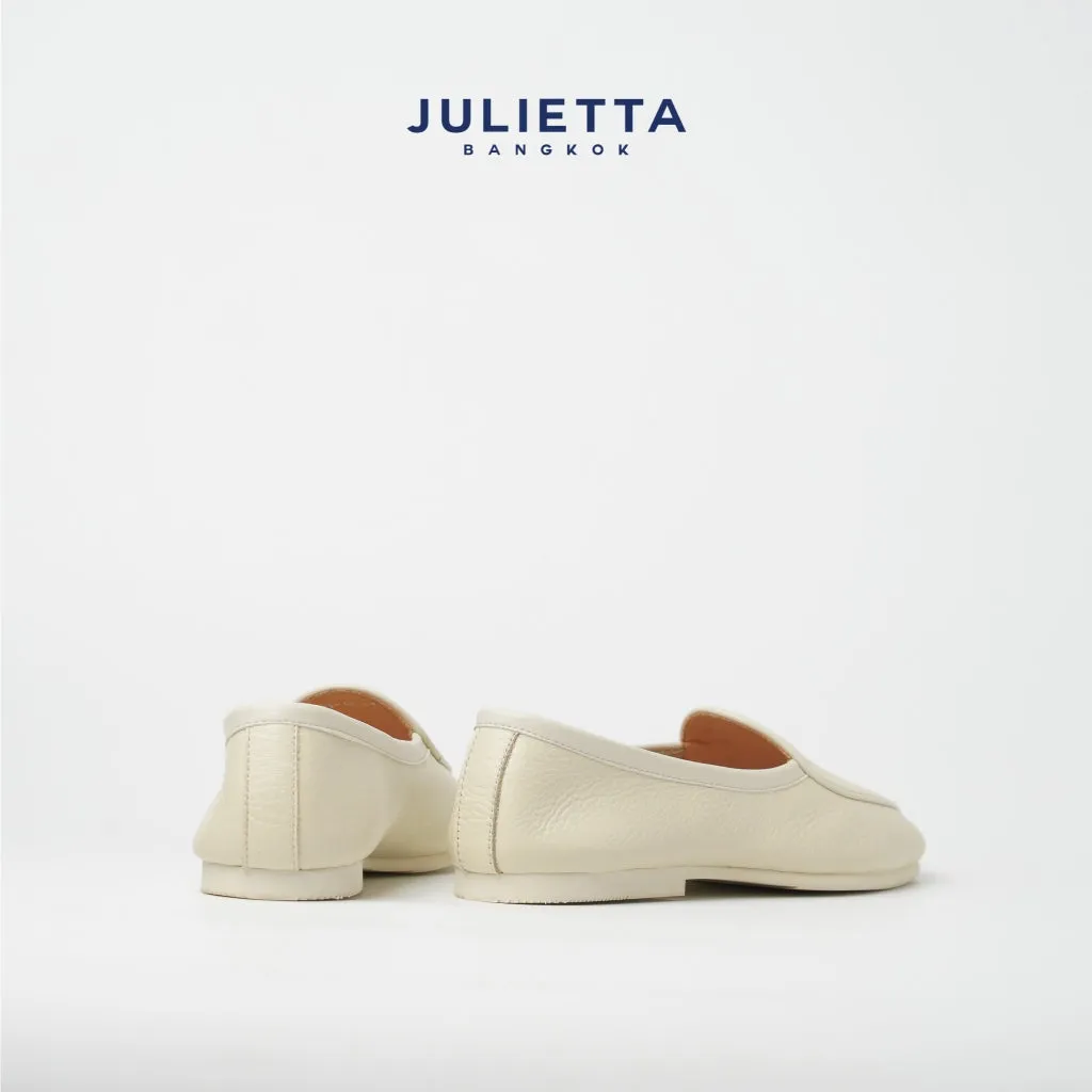 JULIETTA - Belgian Loafer Calfskin : Beige (Unlined)