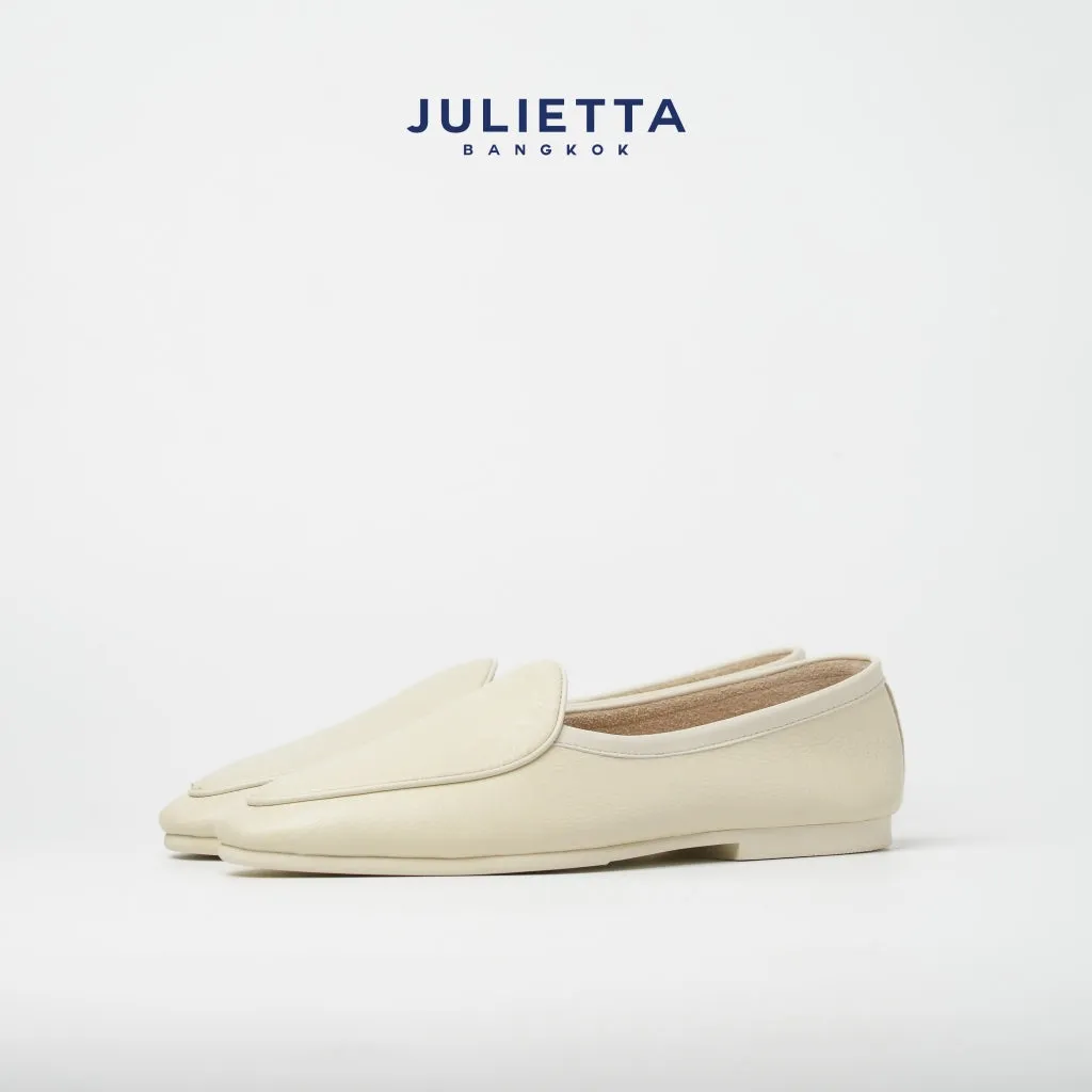 JULIETTA - Belgian Loafer Calfskin : Beige (Unlined)
