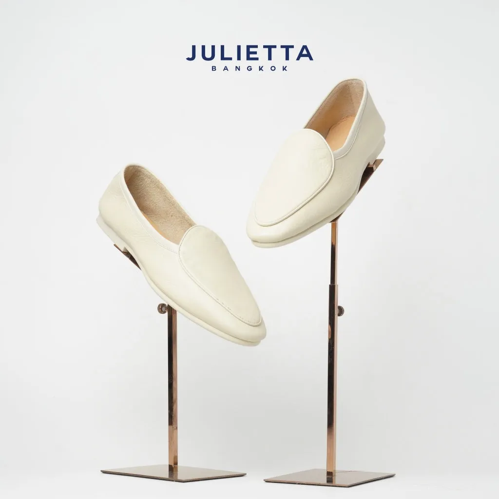 JULIETTA - Belgian Loafer Calfskin : Beige (Unlined)