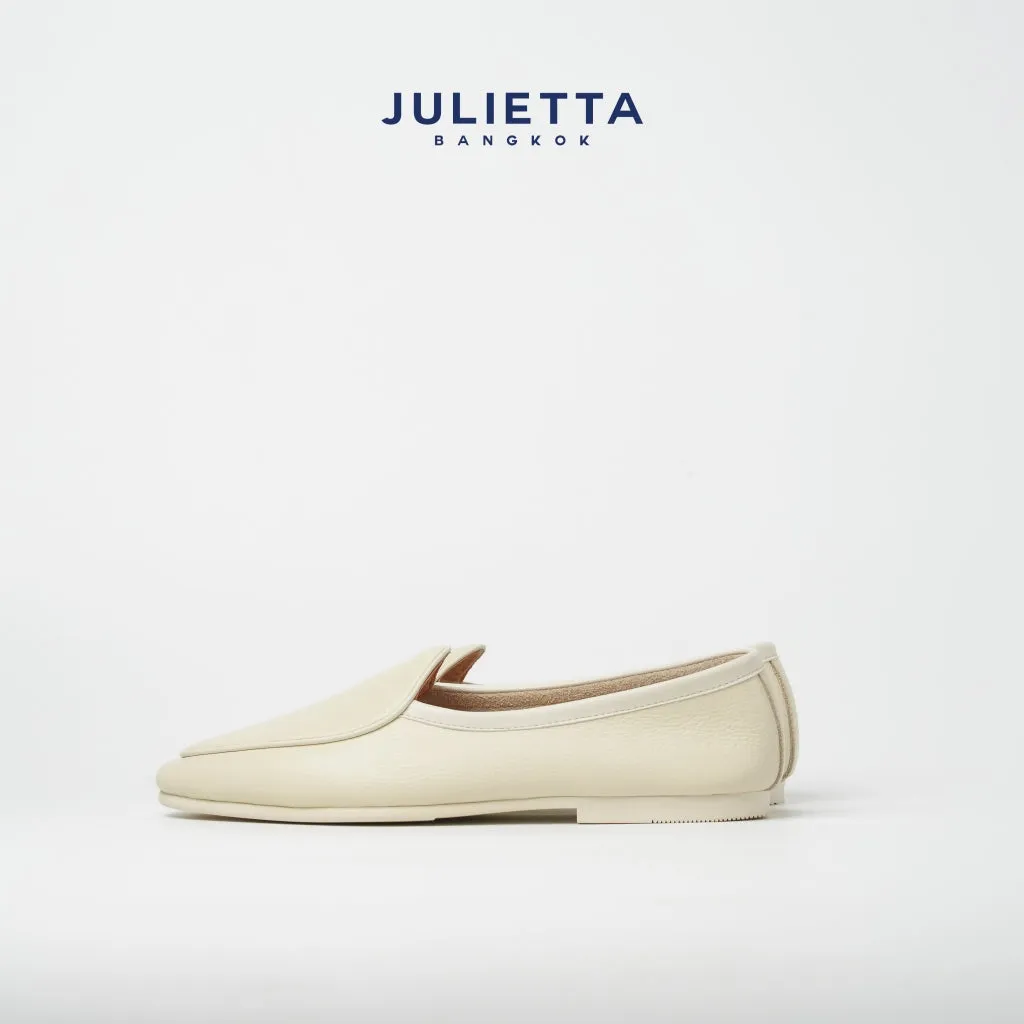 JULIETTA - Belgian Loafer Calfskin : Beige (Unlined)