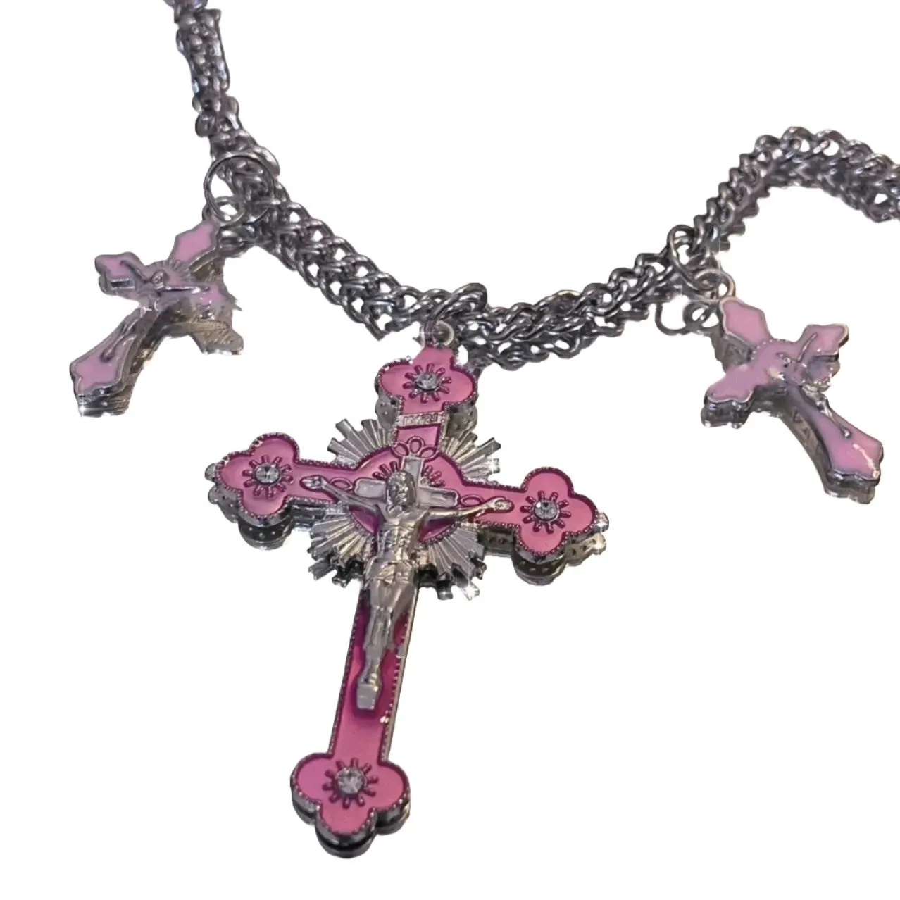 Khaleesi 3 Pcs Colored Cross Necklace