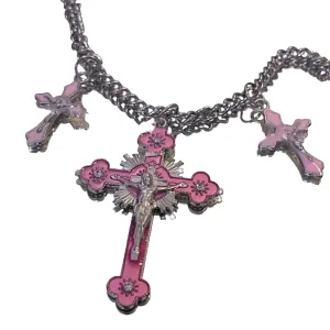 Khaleesi 3 Pcs Colored Cross Necklace